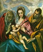 El Greco virgin with santa ines and santa tecla oil painting reproduction
